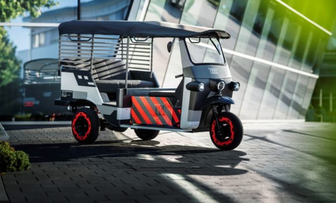 e-rickshaw รถตุ๊กตุ๊กไฟฟ้าจากแบตฯใช้แล้ว Audi e-tron
